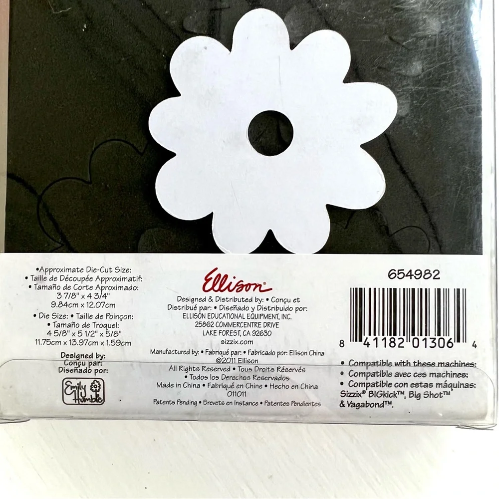 NEW Sizzix Flower Layers Die Cut 3 Paper Crafts Card Design DIY Art Projects